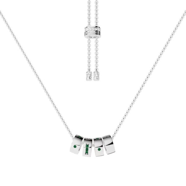 Wholesale Electroplated alloy Morse code adjustable silver necklace, choker, and pendant