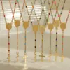 oly-7e6c5864c7e088194ec1388bc65864c7 Wholesale Jewelry Elegant Ethnic Style Portrait Stainless Steel 203L 18K Gold Plated Enamel Necklace