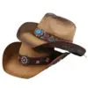 Wholesale American Cowboy Jazz Hat Sailor Dance Flag Retro Asymmetric Edge Summer Denim Material Unisex Fisherman Hat