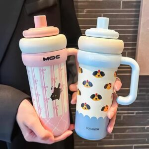 Wholesale Ceramic Liner for Girls 2025 New Ice Cup Large Capacity Water Cup Big Mac Ton Straw New Insulated Cup