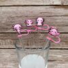 oly-7e7b4702e05f62466c5ee500f647a321 Wholesale Animal Salamander Series Straw Sleeve Straw Cap Silicone Dust Plug Cute Anime Party Straw Decorations