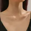 Wholesale PVD Coated Real Gold Plated 18K Gold Round Titanium Steel Simple Style Waterproof Non Tarnish Titanium Steel Necklace