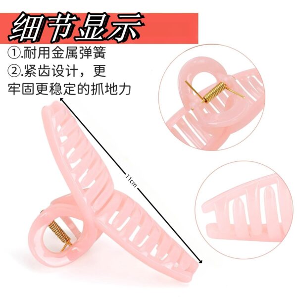 Wholesale Jelly Color Ribbon Cross Shark Clip Women's Simple Back Head Hair Hair Grasp Hair Accessories