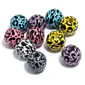 Randomly Mixed Milk Patterns / Approximately 16mm, Hole 4.3mm, 10 Pieces/pack