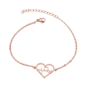 Peach Heart + ECG (Rose Gold)