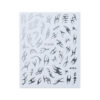 Wholesale Internet Celebrity Thorn Flame Nail Art Stickers Gold and Silver Nail Decorations Small Pattern Black and White Stickers Style