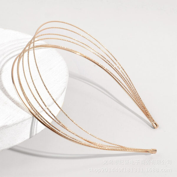 oly-7ed8b5ba9e66cb15987f279873f39070 Wholesale Popular Metal Headband, Fashionable, Simple, High-End, Six-Layer Folding Metal Headband, Versatile