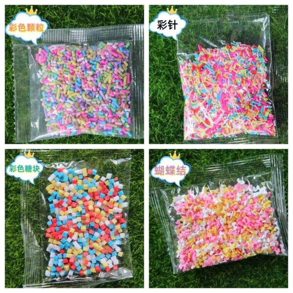 oly-7ef5cf70a15710f6acfc379834c4cb5e Wholesale Pack 10g Soft Pottery Sliced Chocolate Silk Food Play Cake Sugar Grain Decoration DIY Cream Gel Nail Art Accessories