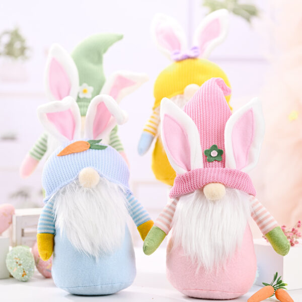 oly-7f00c99542be808f6ba29f0e03ddbd25 Wholesale Easter Bunny Knitted Color Dwarf Doll Elf Doll Ornament Home Decoration Supplies