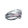 Wholesale Double Heart Shaped Ring Elegant Simple Luxury Geometric Pattern Copper Material Jewelry Ring For Women