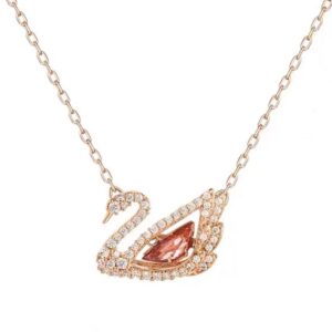 Smart red swan necklace