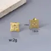 Wholesale 304 Stainless Steel Solid Color PVD Coated 18K Real Gold Plated 18K Gold Elegant Simple Style Classic Style Waterproof Non Tarnish Plating Ear Studs