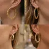 Wholesale Geometric Copper Earrings For Women With 0.03µm Electroplated 18K Real Gold Plating