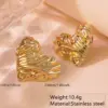 Wholesale 1 Pair Simple Style Commute Geometric 304 Stainless Steel Imitation Gold Electroplating Ear Studs