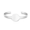 Wholesale Basic Classic Style Customization Laser Engraving Solid Color 201 Stainless Steel Cuff Bracelets In Bulk