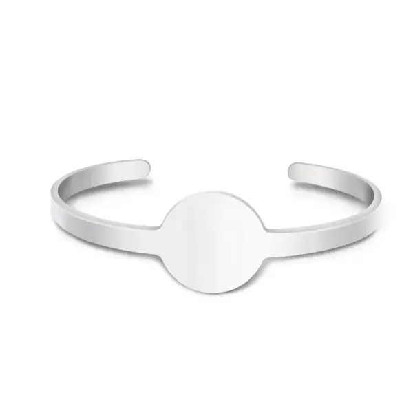 Wholesale Basic Classic Style Customization Laser Engraving Solid Color 201 Stainless Steel Cuff Bracelets In Bulk