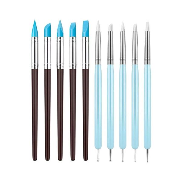 Wholesale Factory wholesale log point drill pen 5 double head point ball pen indentation pen acrylic point flower pen nail pen suit