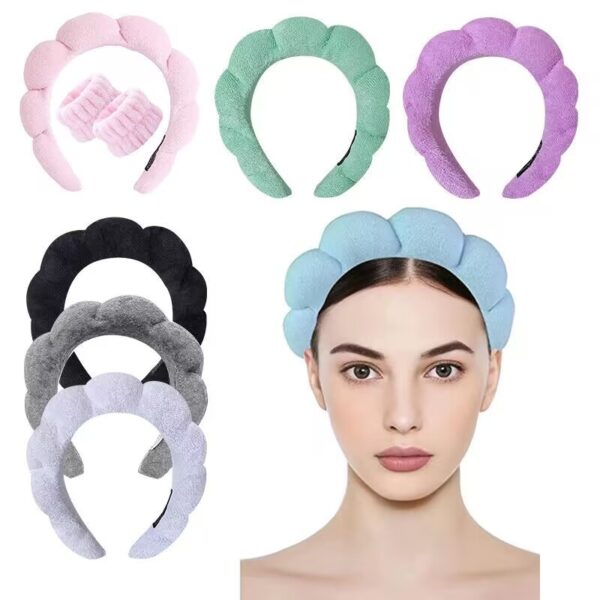 Wholesale Women's Sponge Hair Band Korean Golden Velvet Headwear High Headwear Cloud Hair Band