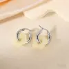 Wholesale Round Hypoallergenic Earrings For Women In 18K Real Gold Plated 304 Stainless Steel With 0.05µm-0.08µm Electroplated Coating