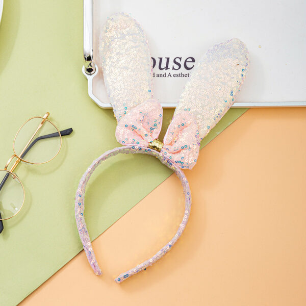 Wholesale Magic Sequins Rabbit Ears Cute Sweet Hair Band Hair Accessories Korean Cartoon Children's Day Performance Headwear