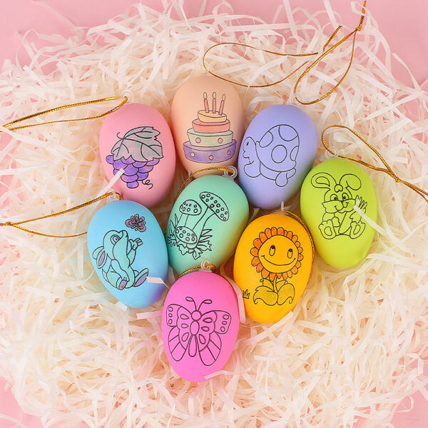 oly-7fde4a340aec10a5ea25a398e44cbe11 Wholesale Cartoon DIY Painting Easter Eggs Kidsren's Children's Day Educational Toys Handmade Graffiti Easter Eggs Artificial Egg Shells