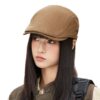 Wholesale Vintage Yuppie Three-Dimensional Adjustable Newsboy Hat Women's All-Match Forward Hat Trendy Spice Girl Style Cap