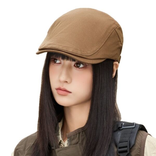 Wholesale Vintage Yuppie Three-Dimensional Adjustable Newsboy Hat Women's All-Match Forward Hat Trendy Spice Girl Style Cap