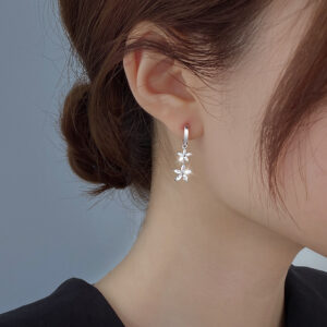 Wholesale 925 Sterling Silver Flower Earrings Women's 2022 New Fashion Earrings Niche Fashion Internet Celebrity Elegant Earrings Earrings