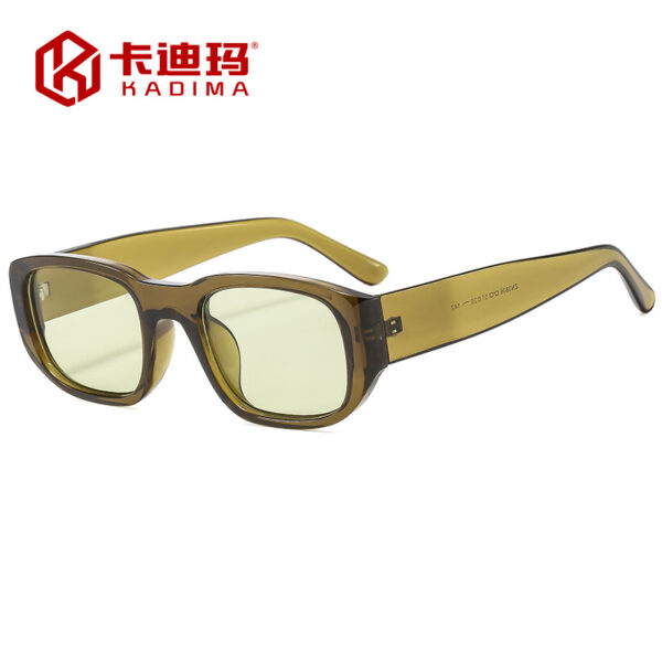 Wholesale fashion personalized simple casual sunglasses Fashion men's and women's street shooting plain sunglasses square sunglasses
