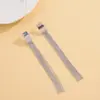 Wholesale Geometric Tassel Drop Earrings For Women In White K Plated Copper With UV Plating And 0.03µm Thickness