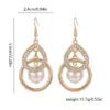 Wholesale Gold Water Droplets Ear Hook Earrings For Women In Zinc Alloy With Fish Hook Wires