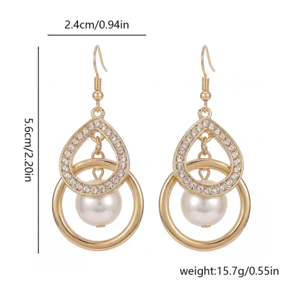 Wholesale Gold Water Droplets Ear Hook Earrings For Women In Zinc Alloy With Fish Hook Wires