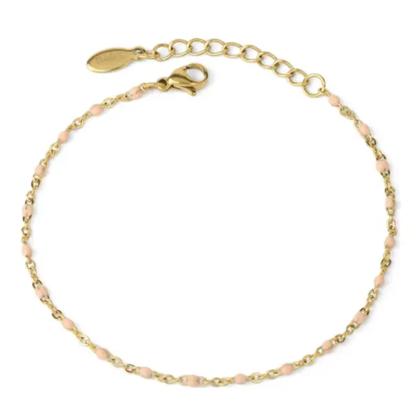 Wholesale 304 Stainless Steel Geometric Enamel Plating Cable Chain Bracelets