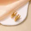 Wholesale PVD Coated Gold Plated Heart Shape 304 Stainless Steel IG Style Vintage Style Waterproof Non Tarnish Ear Clip
