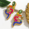 oly-802dd5297ee96a5ccb991aabdb30d8ce Wholesale Earrings, Snake-Shaped Earrings, Handmade Rice Beads, Personalized Fashionable Colorful Pearl Earrings, Dropshipping