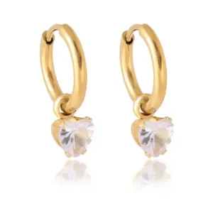 Gold / Average Size / Red Heart