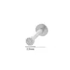 Wholesale G23/F136 Titanium Alloy Round Disc Ear Bone Stud Internal Thread Screw Lip Stud Rod Cartilage Piercing Ear Jewelry Geometric 18K Gold Plated