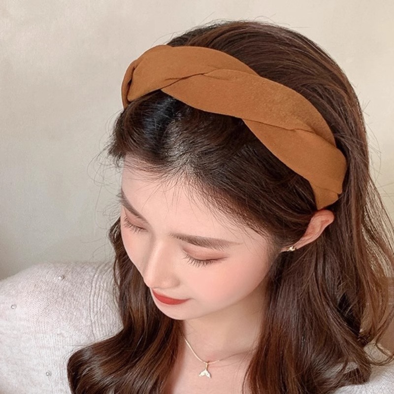 Wholesale French elegant twist headband high-grade high Skull top hair volume simple retro hairpin female headband hair accessories headdress