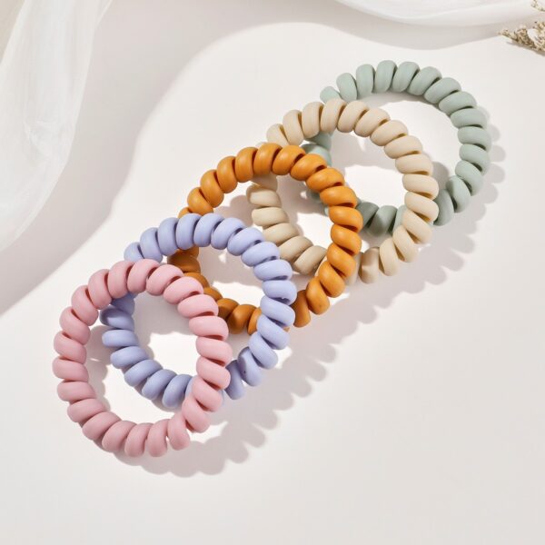 oly-806da334dd3d0f2a520603dfe8397c66 Wholesale frosted telephone line hair band Internet celebrity rubber band high elastic simple hair rope high-grade seamless hair rope