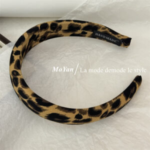 3cm dark leopard print headband