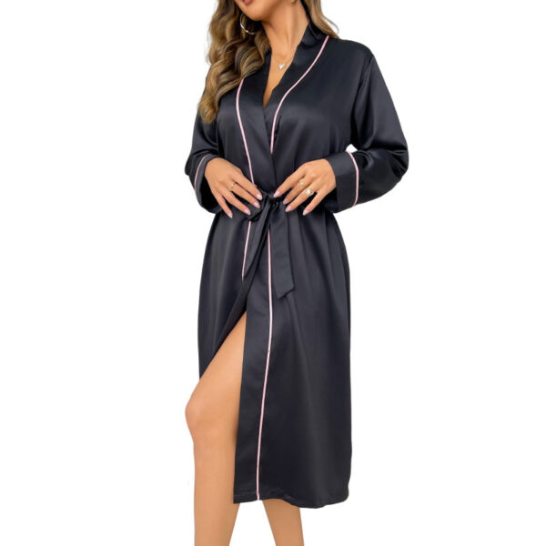 oly-807f479eaf18efdd2a7f334de939b92a Wholesale Selling Long Bathrobe Nightgown Long Sleeve Spring and Summer Women's Sexy Pajamas Pajamas Home Clothes