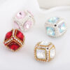 oly-808542d383440770092a4706a617ed4d Wholesale Diamond-encrusted Xiyu Square Crystal Soft Pottery Diamond Ball Straight Hole Beads DIY Mobile Phone Chain Key Chain Necklace Bag Chain Accessories