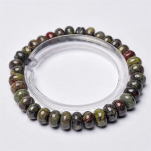 Dragon blood stone plate beads about 6mm