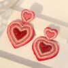 oly-8088a26629a34a86e7804c346d7e8e5c Wholesale hand-woven beaded love earrings earrings romantic heart-shaped high-quality beaded red earrings