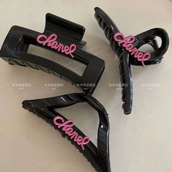 oly-8091508c64e0c855fe9e209eb38a8e58 Wholesale Tanabata Sweet Cool Barbie Pink Letter Grab Velvet High-grade Hairpin Women's Elegant Shark Clip Hair Accessories