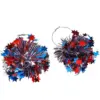 Wholesale Star-shaped Hoop Earrings For Women Metal Material Minimalist American National Day Celebration Jewelry Accessories