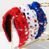 oly-80beb982bba52fa7f9e64110a2898ed2 Wholesale Casual Women's American Flag Alloy Cloth Alloy Crystal Hair Band