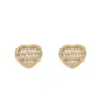 Wholesale New Love Heart Shaped Earrings Five Layers Full Zircon Round Square Mixed Style Copper Material Unisex Hip Hop Style Jewelry