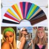 Wholesale Popular Pure Color High Elastic Headband Yoga Sports Headband Hair Accessories Sweat-Absorbent Headscarf Headband Wide-Brimmed Headband