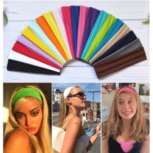 oly-80e60ccbc1c10717ca9fb2958650e3f6 Wholesale Popular Pure Color High Elastic Headband Yoga Sports Headband Hair Accessories Sweat-Absorbent Headscarf Headband Wide-Brimmed Headband